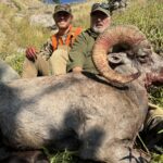 Montana bighorn sheep with client